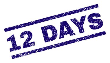 Dokulu 12 gün damga mühür grunge