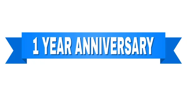 Blue Tape with 1 YEAR ANNIVERSARY Text — Stock Vector