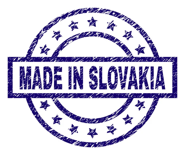 Grunge texturizado MADE IN SLOVAKIA selo — Vetor de Stock