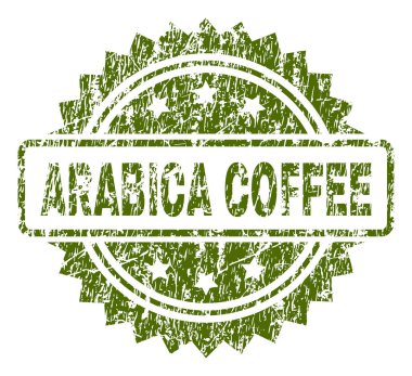 Dokulu Arabica kahve damga mühür çizik