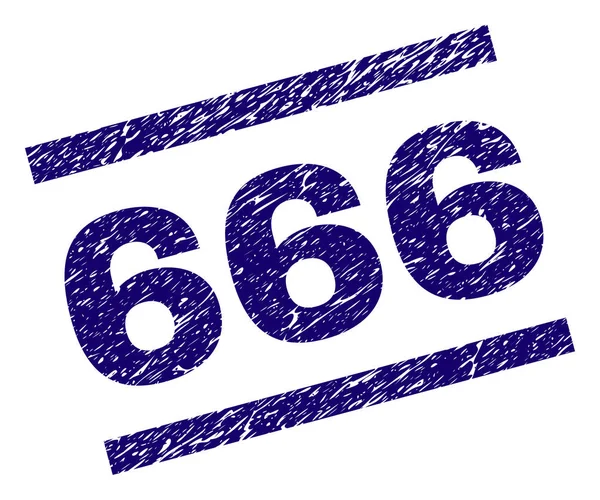 Исцарапанная фактурная печать 666 — стоковый вектор