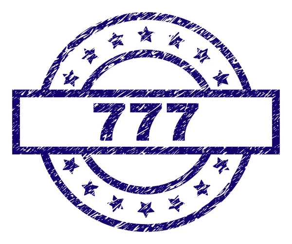 Sigillo timbro 777 con texture graffiata — Vettoriale Stock