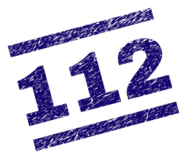 Sigillo francobollo 112 strutturato graffiato — Vettoriale Stock