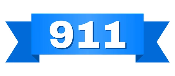 Μπλε κορδέλα με το κείμενο 911 — Διανυσματικό Αρχείο