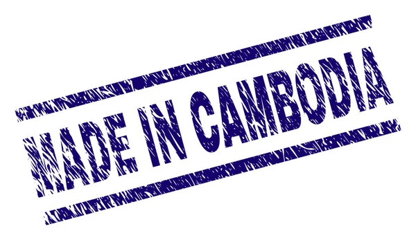 Grunge getextureerde Made In Cambodja zegel stempel — Stockvector