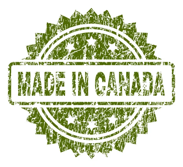 Grunge getextureerde Made In Canada zegel stempel — Stockvector