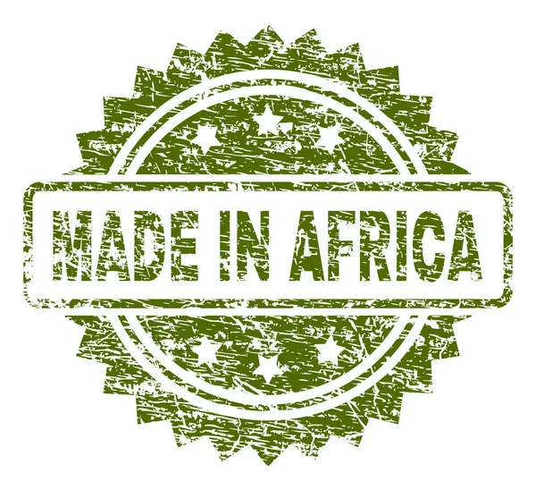 Raspadinha texturizada MADE IN ÁFRICA Selo de selo — Vetor de Stock