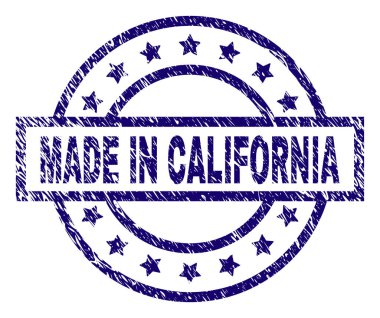 Grunge dokulu Made ın California damga mühür
