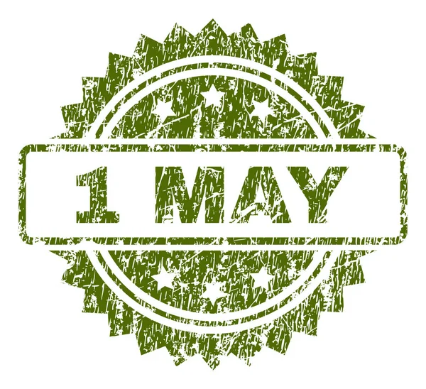 Grunge υφής 1η Μαΐου σφραγίδα σφραγίδα — Διανυσματικό Αρχείο