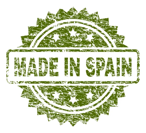 Grunge Texturé Fabriqué en Espagne Timbre joint — Image vectorielle