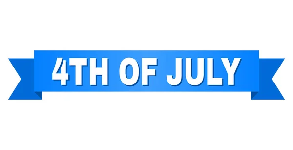 4 Temmuz resim yazısı ile mavi şerit — Stok Vektör