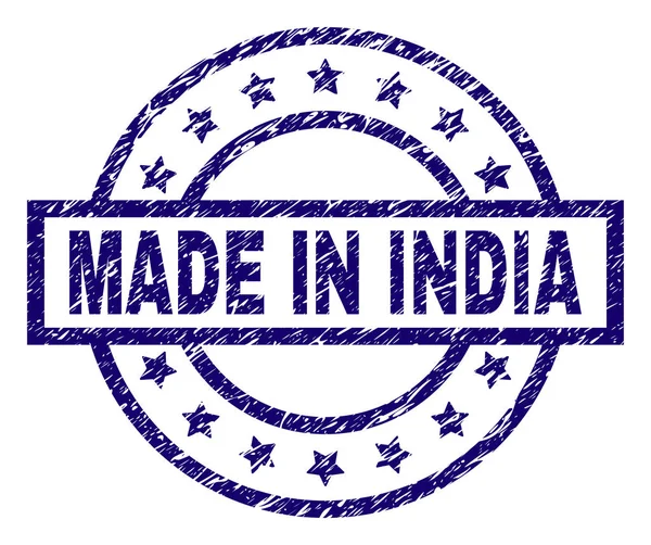 Raspadinha texturizada MADE IN INDIA selo —  Vetores de Stock