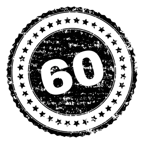 Grunge Textured 60 Stamp Seal — Stock Vector