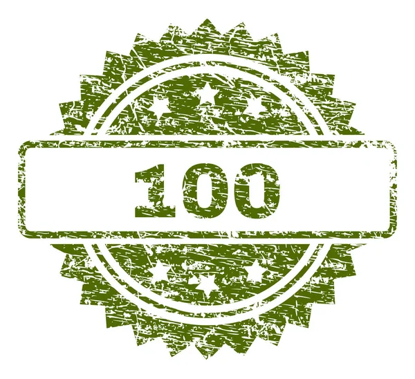 Grunge texturou 100 Značkovací destička — Stockový vektor