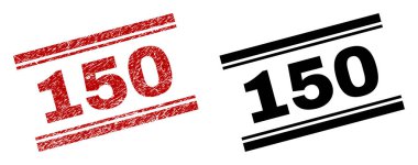 Dokulu ve temiz 150 damgası parmak izi çizik