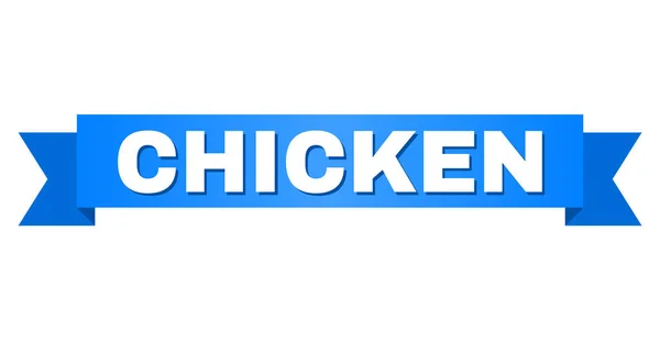 Ruban bleu avec du texte CHICKEN — Image vectorielle
