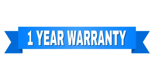 Blauer Streifen mit 1 Jahr Garantie Text — Stockvektor