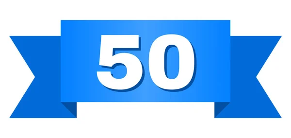 Μπλε κορδέλα με τίτλο 50 — Διανυσματικό Αρχείο
