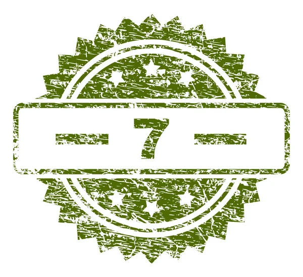 Grunge strutturato 7 timbro sigillo — Vettoriale Stock