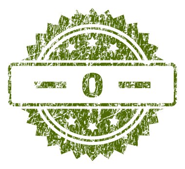 Dokulu 0 damga mühür çizik