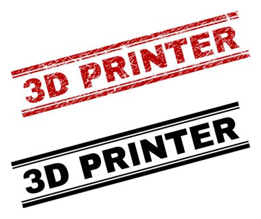 Dokulu ve temiz 3d yazıcı damga parmak izi çizik