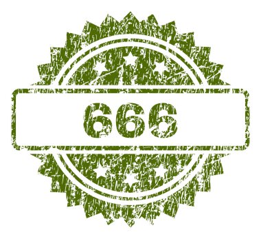 Dokulu 666 damga mühür çizik