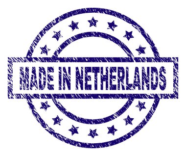 Grunge dokulu Made In Hollanda damga mühür