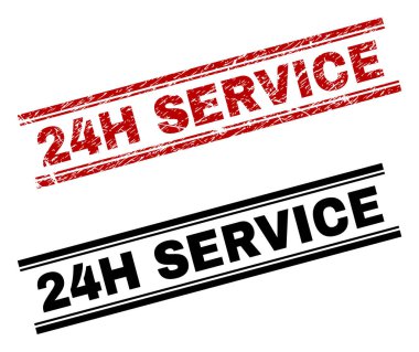 Dokulu ve temiz 24 saat hizmet damgası parmak izi çizik