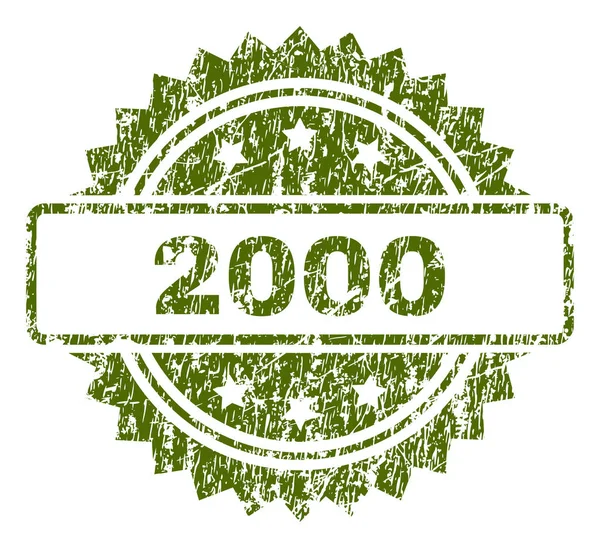 Grunge texturou 2000 destička — Stockový vektor