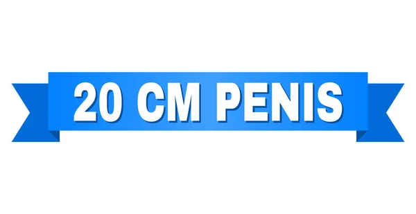 Blue Stripe with 20 CM PENIS Text — Stockový vektor