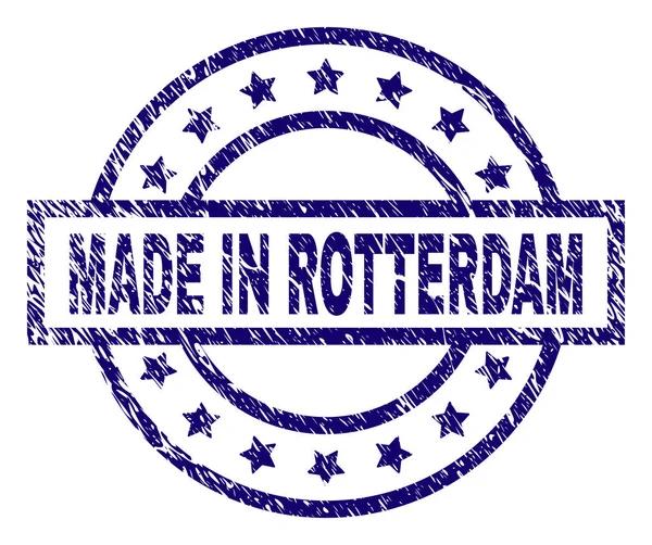 Grunge texturizado feito em selo ROTTERDAM — Vetor de Stock