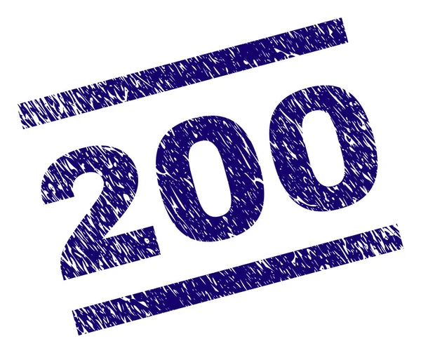 Sigillo con 200 francobolli strutturati graffiati — Vettoriale Stock