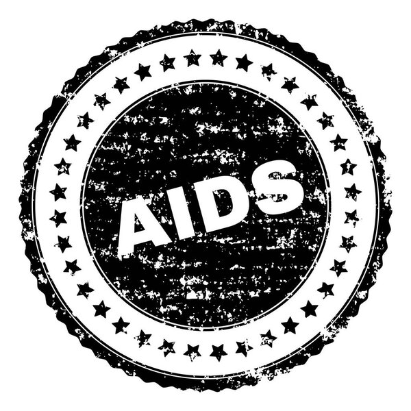 Grunge Textured AIDS Stamp Seal