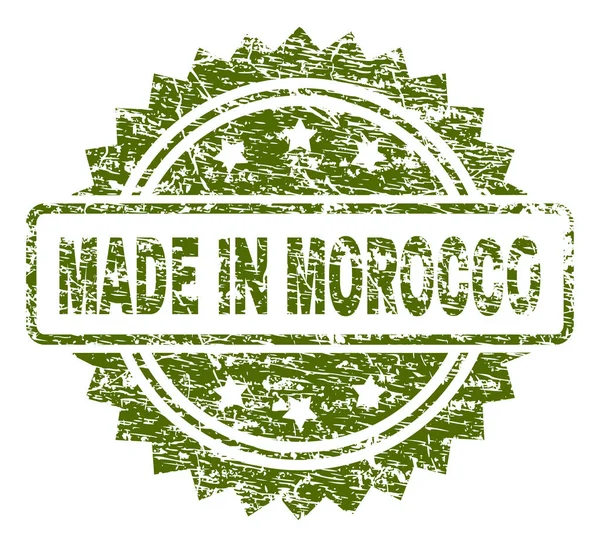Grunge Texturizado HECHO EN Sello de sello MARRUECOS — Vector de stock