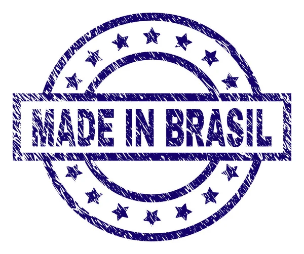 Grunge Texturé MADE IN BRASIL Stamp Seal — Image vectorielle