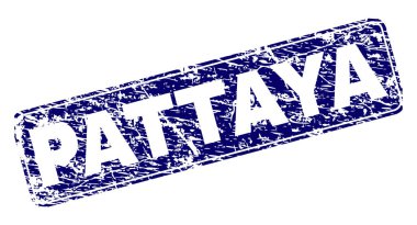 Yuvarlatılmış dikdörtgen damga çizilmiş Pattaya çerçeveli