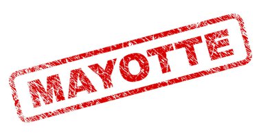 Çizik Mayotte yuvarlatılmış dikdörtgen damgası