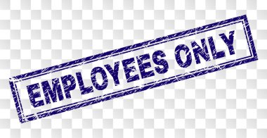 Çizik çalışanları tek dikdörtgen damgası