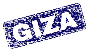 Yuvarlatılmış dikdörtgen damga çizilmiş Giza çerçeveli