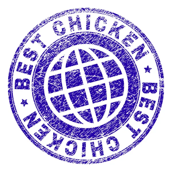 Sello de sello de CHICKEN MEJOR texturizado rayado — Vector de stock