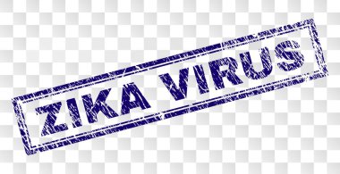 Grunge Zika virüs dikdörtgen damgası