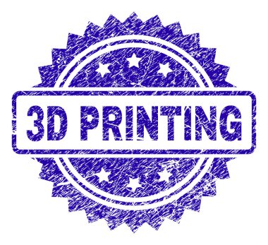 3D baskı damga mühür grunge