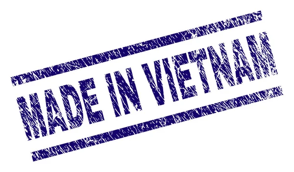 Gekrast textuur gemaakt In Vietnam stempel-zegel — Stockvector