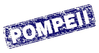 Yuvarlatılmış dikdörtgen damga grunge Pompeii çerçeveli