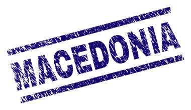 Grunge Makedonya damga mühür dokulu