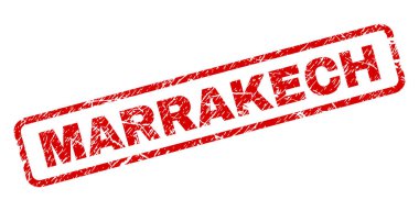 Çizik Marakeş yuvarlatılmış dikdörtgen damgası