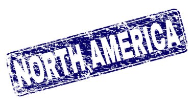 Yuvarlatılmış dikdörtgen damga çizilmiş Kuzey Amerika çerçeveli