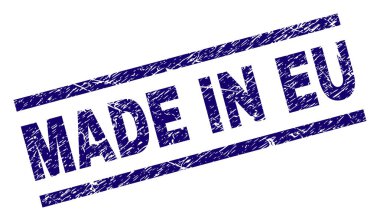 Grunge dokulu Made ın AB damga mühür