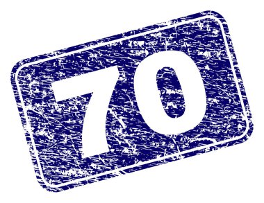 Yuvarlatılmış dikdörtgen damga çizilmiş 70 çerçeveli