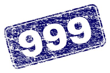 Yuvarlatılmış dikdörtgen damga grunge 999 çerçeveli